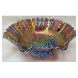 Imperial Glass Carnival Glass Grape Bowl