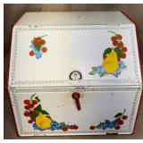 Metal Bread Box w/Fruit Motif