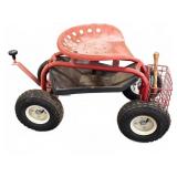 Rolling Garden Work Seat with Basket