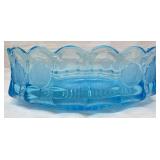 Coin Glass Oval Bowl, Fostoria, Blue