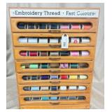 Wooden Thread Cabinet Store Display