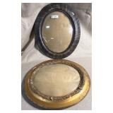 Oval Curved Glass Picture Frames, 2