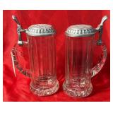 Miller Genuine Draft Glass Beer Steins Pair