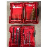 Milwaukee Drill Bits in cases