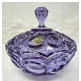 Periwinkle Covered Candy Dish, Fenton original