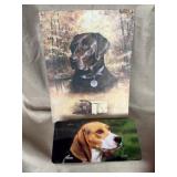 Larry Chandler Dog Tin Sign & Dog License Plate