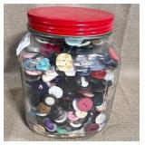 Old Buttons in Glass Jar