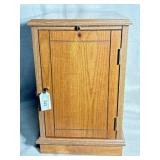 Wooden Side Table w/Magazine Rack & Pull-out