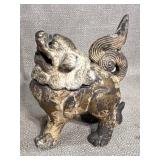 Cast Iron Foo Dog Incense Burner, 6'