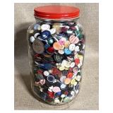 Large Glass Jar of Old Assorted Buttons