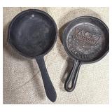 2) Miniature Cast Iron Skillets