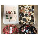 Decorative Tins full of Buttons, 2