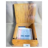 Wooden Hinged Writing Box