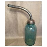 Blue Ball Perfect Mason Jar w/Metal Oil Spout