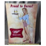 2005 Miller High Life Advertising Sign 18'x24'