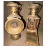 Brass Kerosene Lanterns, pair