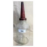 Dover Metal Spout w/Glass Oil Bottle
