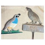 Cast Iron Quail Figures