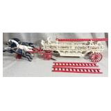 Cast Iron Horse Drawn Fire Ladder Wagon
