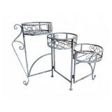 Three-Tier Folding Metal Plant Stand