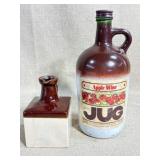 Mogen David Apple Wine Jug & Small Square Pitcher