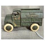 Cast Iron Bell Telephone Toy Truck,