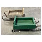Handmade Wooden & Metal Decorative Sleds