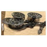 Cast Iron Four-Arm Wall-Mount Oil Lamp Holder