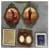 Metal Framed Oval Prints & MIsc.