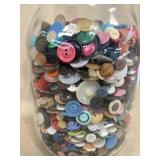 One Gallon Jar of Assorted Vtg Buttons
