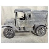 Cast Iron Toy Delivery Truck, front wheels