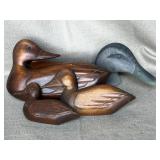 Carved Wooden Duck Wall Decor & Head