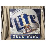 Miller Lite Sold Here Metal Sign 36'x36'