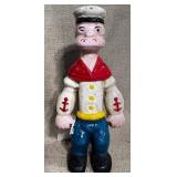 Popeye Cast Iron Coin Bank Figurine