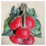 Cast Iron Cherry Figural Door Knocker
