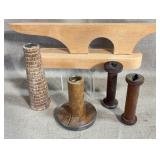 Wood Spools & Point Presser / Pounding Block