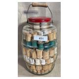 DuraGlas Glass Jar, 13' w/Wooden Spools