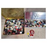 2 Tins full of Buttons