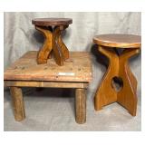 Wooden Stools/Plant Stands, 3