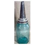 Ball Mason Jar w/The Master Metal Spout Lid