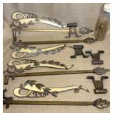 Vintage Metal Curtain Rods w/Brackets