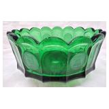 Coin Glass Round Bowl, Fostoria, Emerald Green