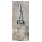 Glass Jar with Metal Oil Spout