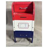 Mail-Bank Red White Blue Tin Bank