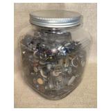 Black & Brown Buttons in Jar