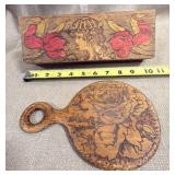 Flemish Art Wooden Mirror & Glove Box