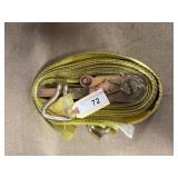Yellow Ratchet Tie Down Strap, 1 only