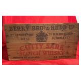Cutty Sark Scotch Whisky Wooden Crate