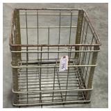 Meadow Gold Metal Wire Dairy Crate