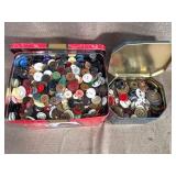 2 Tins full of Old Buttons